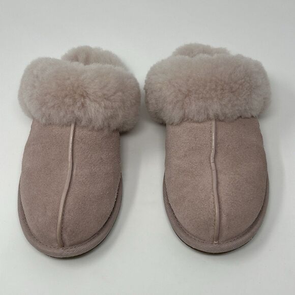 UGG Scuffette II Slippers Women’s 6 Pink Suede Sheepskin Cozy Slip On - Picture 13 of 16